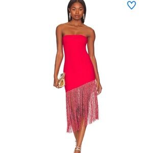Revolve Red Fringe Dress